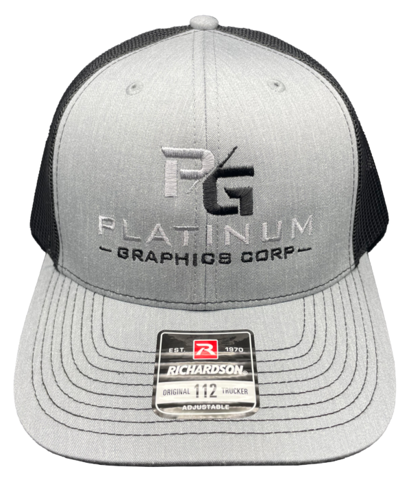 Platinum Graphics - Richardson 112 6 Panel Split Color: Heather Grey/Black