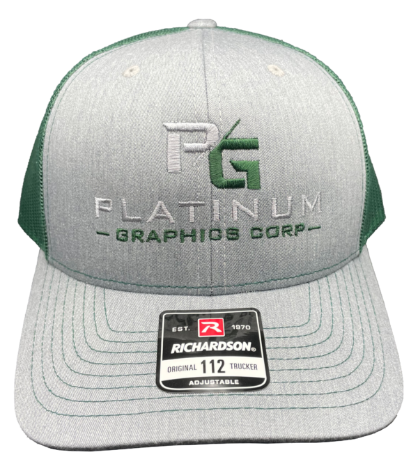 Platinum Graphics Richardson 112 6 Panel Split Color: Split: Heather Grey/Dark Green