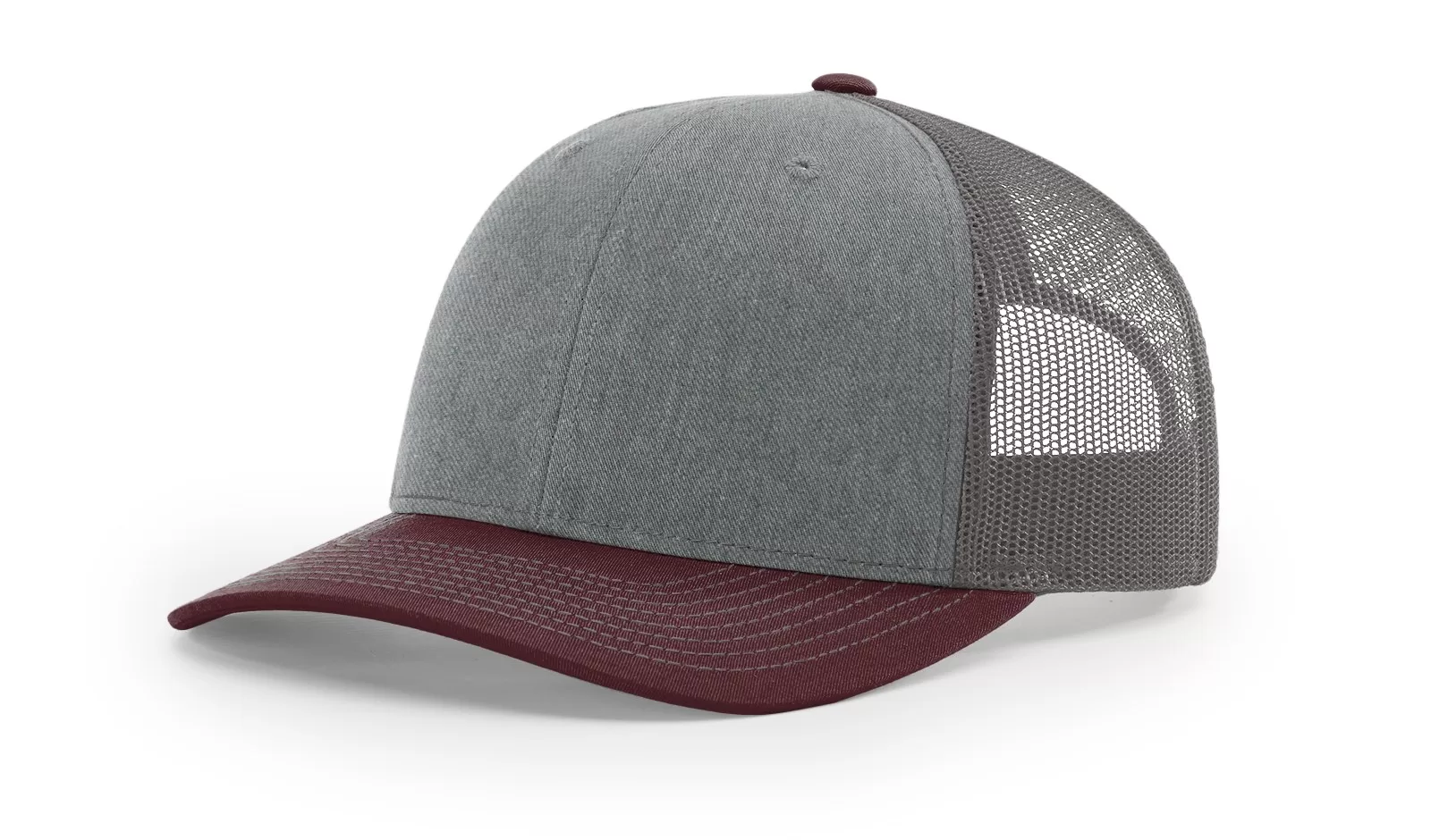 Tri-Color : Heather Grey/Charcoal/Maroon