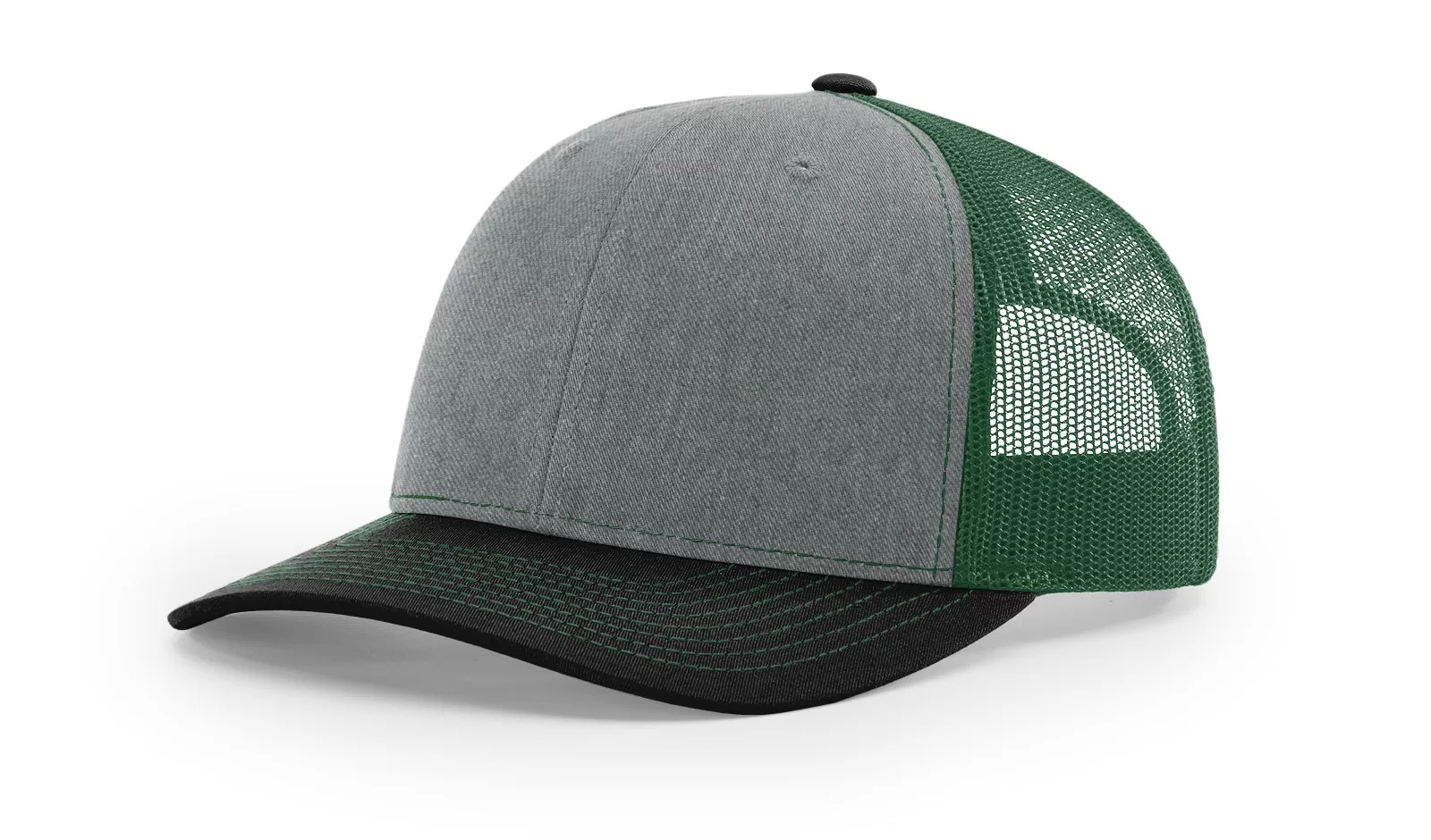 Tri-Color : Heather Grey/Dark Green/Black