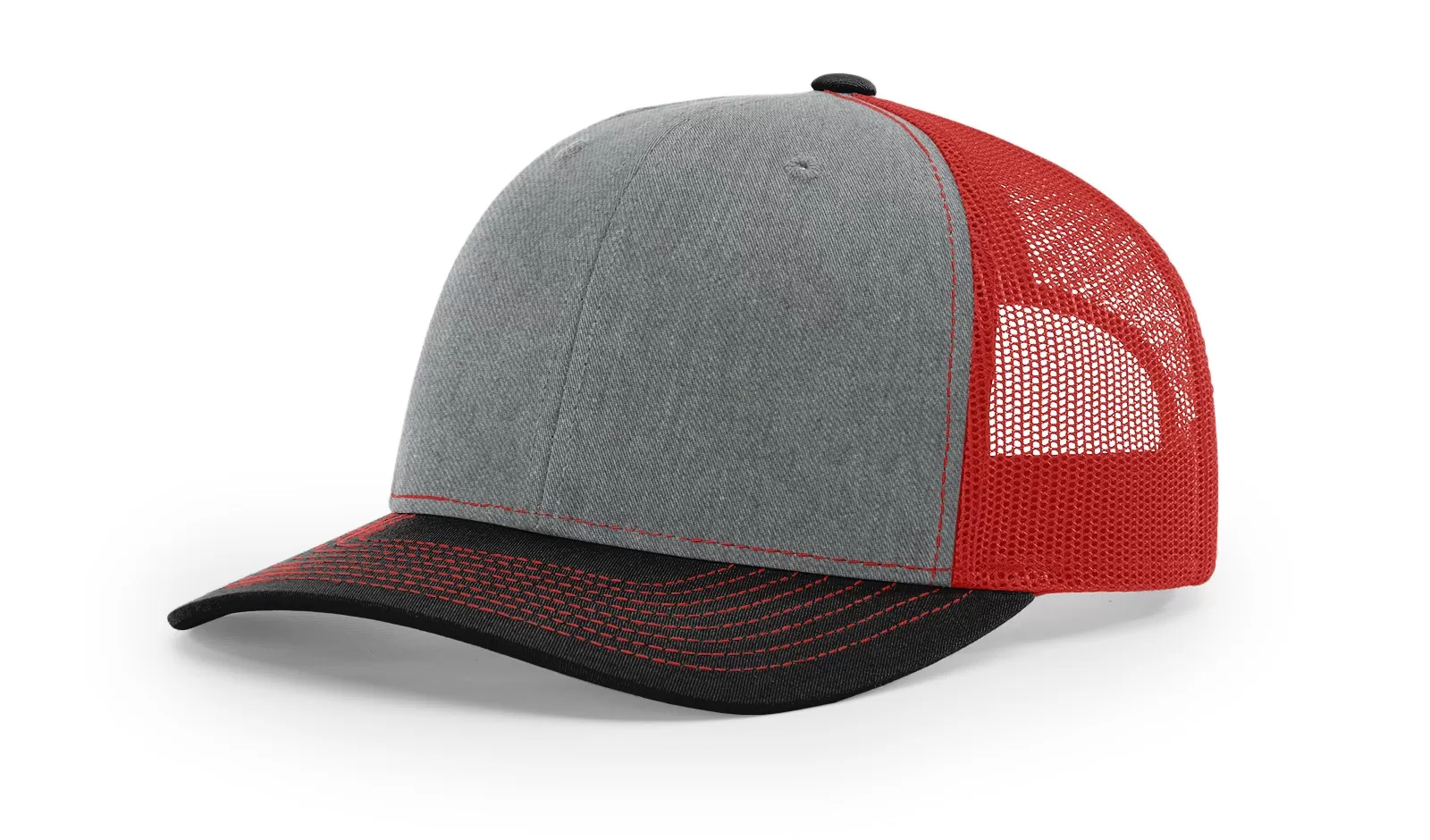 Tri-Color : Heather Grey/Red/Black